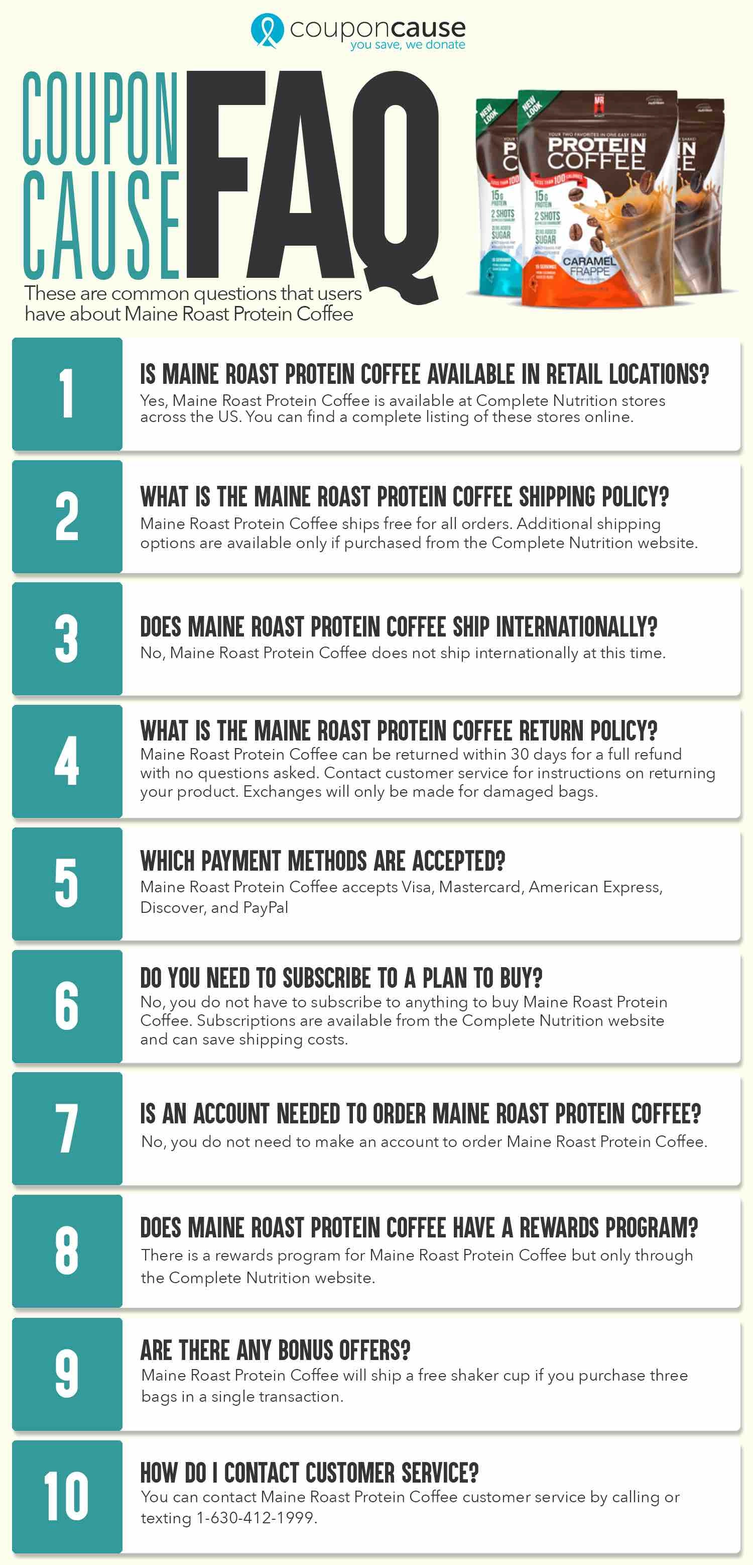 Maine Roast Protein Coffee Infographic