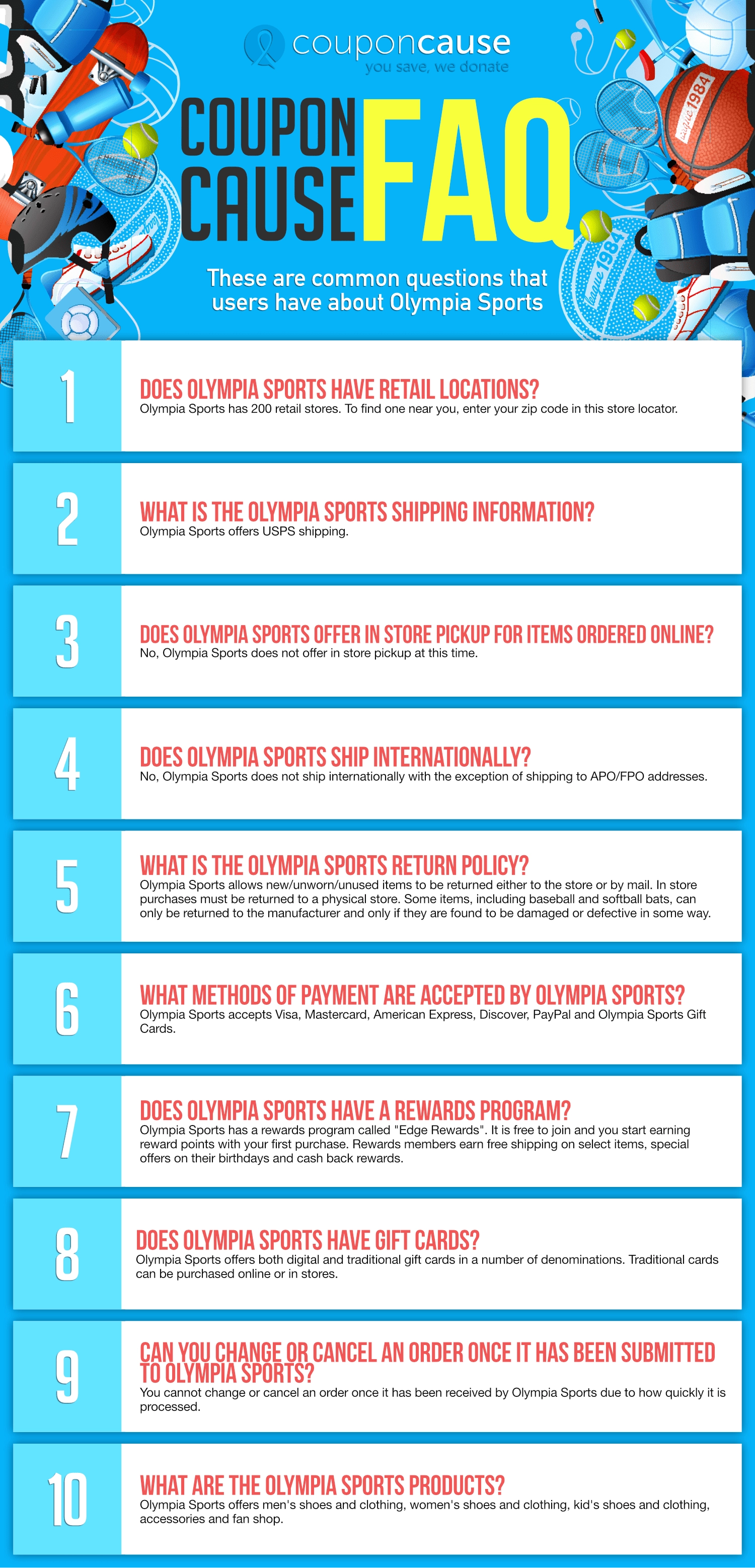Olympia Sports Infographic