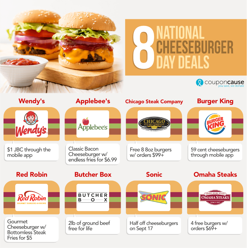 National Cheeseburger Day 2019 offer